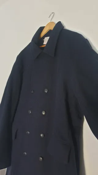 Abrigo largo azul marino