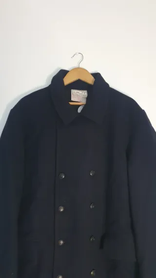 Abrigo largo azul marino