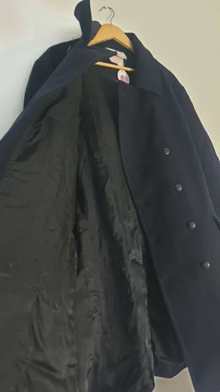 Abrigo largo azul marino