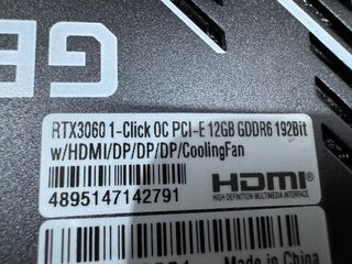 Tarjeta Gráfica RTX 3060