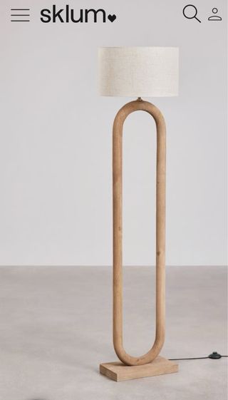 Lámpara de pie Sklum madera