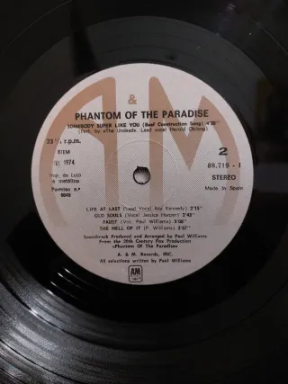 Banda Sonora El Fantasma del Paraiso 1975