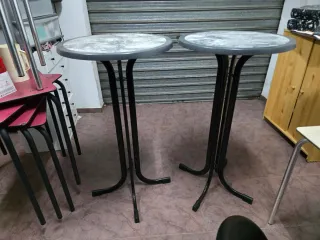 Mesas altas redondas (2 unidades)