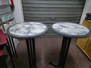 Mesas altas redondas (2 unidades)