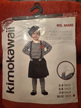 Disfraz Mimo Niña Talla 10-12