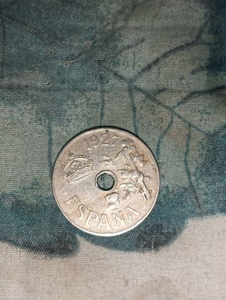 Monedas 25 céntimos Española 1927 40€/unidad