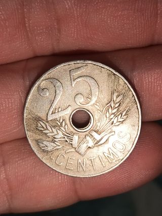 Monedas 25 céntimos Española 1927 40€/unidad