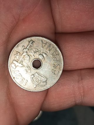 Monedas 25 céntimos Española 1927 40€/unidad