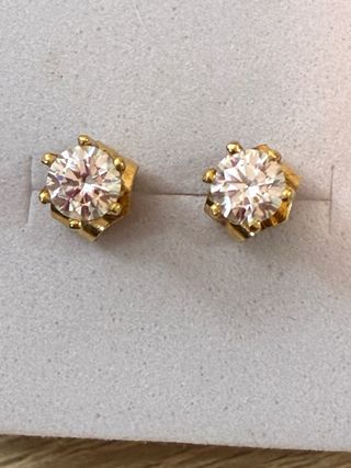 Pendientes Oro 18k Diamantes Naturales 1.12 Ct