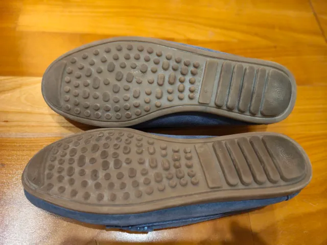 Mocasines niño A.J.J.S. piel azul talla 38 nuevos