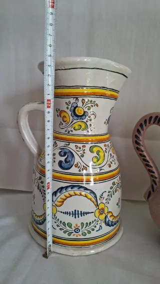 3 JARRAS VINTAGE CERÁMICA Talavera Artesa