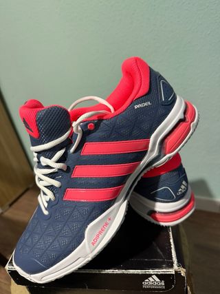Zapatillas Adidas Hombre Talla 44.5 Azul/Rosa