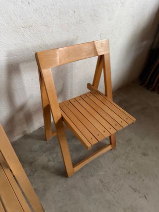 Lote 4 Sillas Plegables Madera