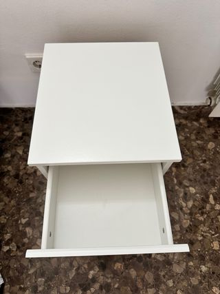 Cómoda 2 cajones blanca 35x49 cm