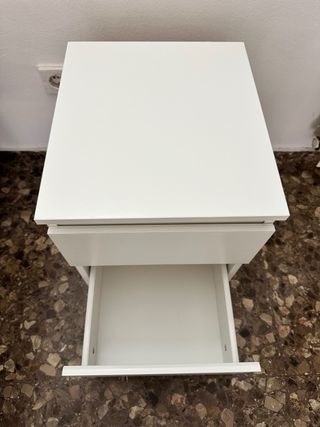 Cómoda 2 cajones blanca 35x49 cm