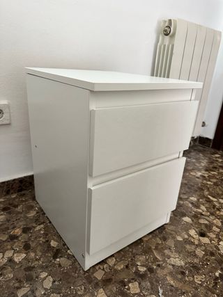 Cómoda 2 cajones blanca 35x49 cm
