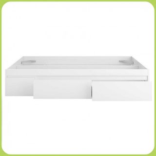 Cama blanca con 4 cajones