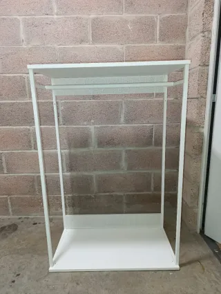 Mueble Perchero Blanco Metal 80x42x121 cm
