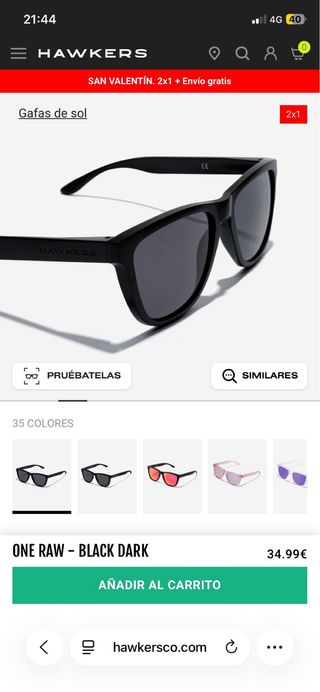 Gafas de sol Hawkers negras