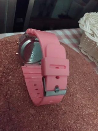 Reloj deportivo multifunción mujer - rosa y dorado