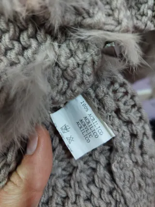 Chaqueta de punto con pelo Talla Única