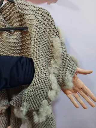 Chaqueta de punto con pelo Talla Única