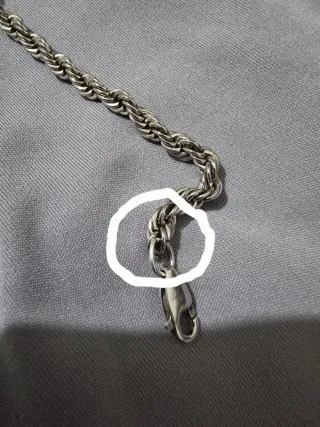 Cadena chapada en oro blanco ch 750