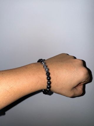 Pulsera Azuro Republic Obsidiana y Plata