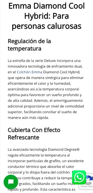 150x190 Canapé+Diamond Hybrid Emma Colchon Nuevo