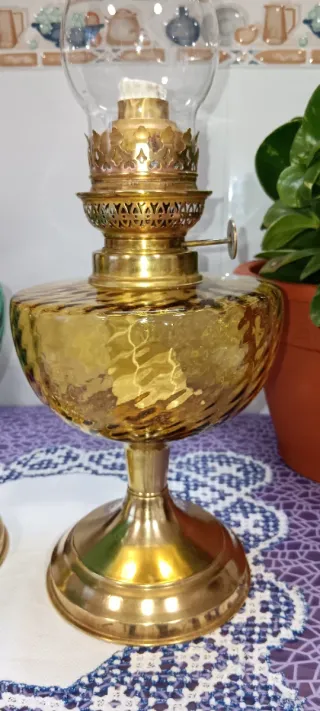 2 Lámparas de aceite estilo antiguo