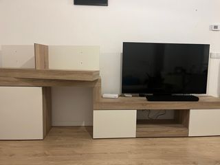Mueble TV y escritorio madera