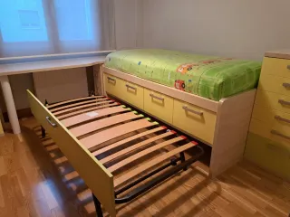 Dormitorio infantil juvenil completo de madera