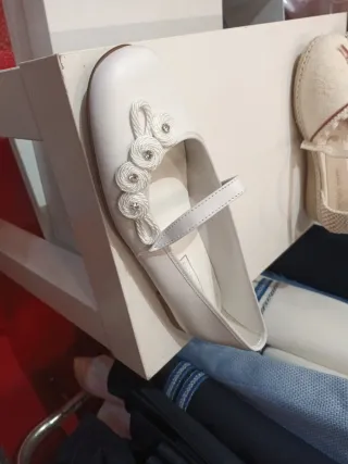 Calzado de Comunión Blanco y Rosa
