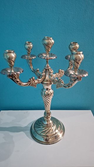 Pareja Candelabros Alpaca