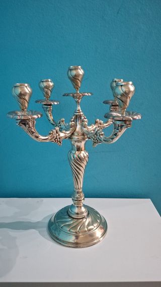 Pareja Candelabros Alpaca