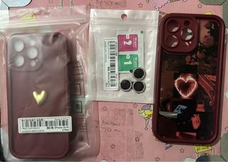 Custodia iPhone 14 Pro Max Borgogna + Accessori