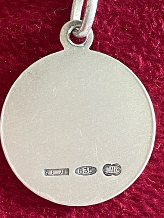 Collana con medaglia vintage Madonna Vergine