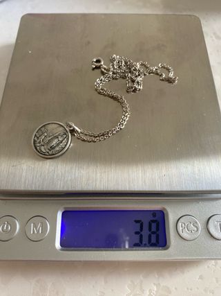 Collana con medaglia vintage Madonna Vergine