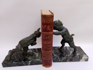 Sujetalibros de Bronce - Faunos (2)