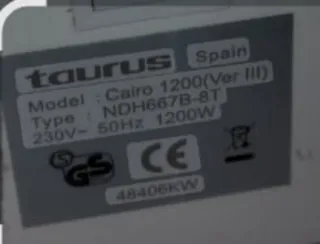 Radiador Taurus Cairo 1200W