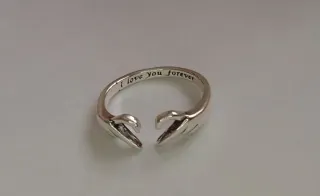 Anillo de Corazón con Dedos Ajustable