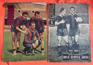 LOTE 2 ANTIGUAS REVISTAS DICEN fcb AÑOS 50/60