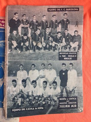 LOTE 2 ANTIGUAS REVISTAS DICEN fcb AÑOS 50/60