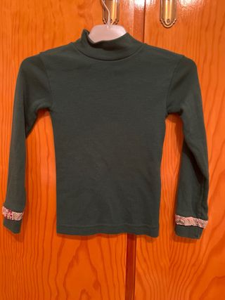 Vestido niña verde con volantes