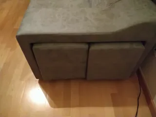 Sofá modular gris tela con chelsi