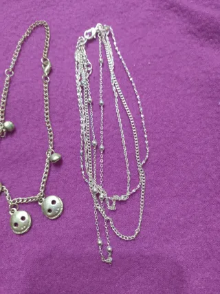 4 Pulseras Doradas y Plateadas