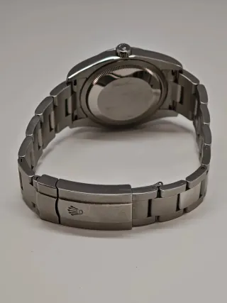 Rolex Oyster Perpetual Silver Blue 116000