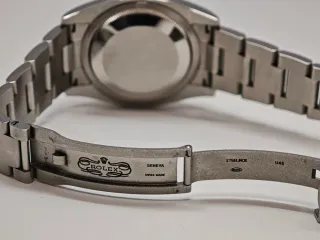 Rolex Oyster Perpetual Silver Blue 116000