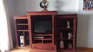 Mueble de salón madera caoba