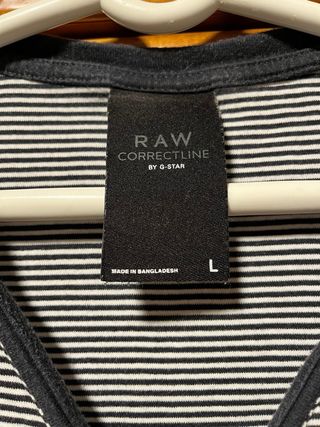 Camiseta G-Star RAW Rayas Hombre Talla M